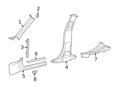 Interior Trim - Pillars for 2014 Chrysler 300 #0