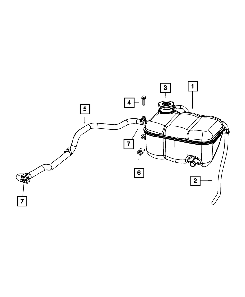Coolant Bottle Inlet Hose - Mopar (68211101AA)