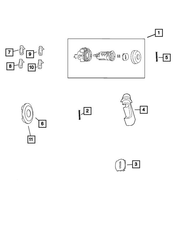 68078076AB - Doors, Door Mirrors and Related Parts: Latch Clip Kit for Mopar Image
