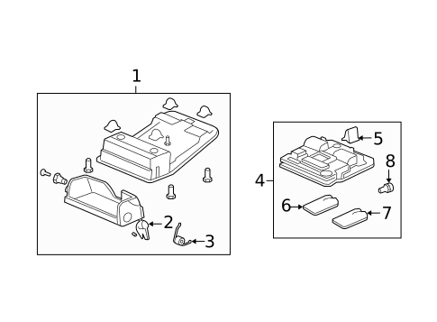 Overhead Console for 2008 Acura MDX #0