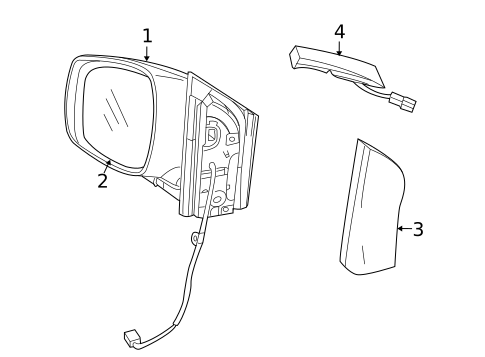 Outside Mirrors for 2010 Volkswagen Routan #0