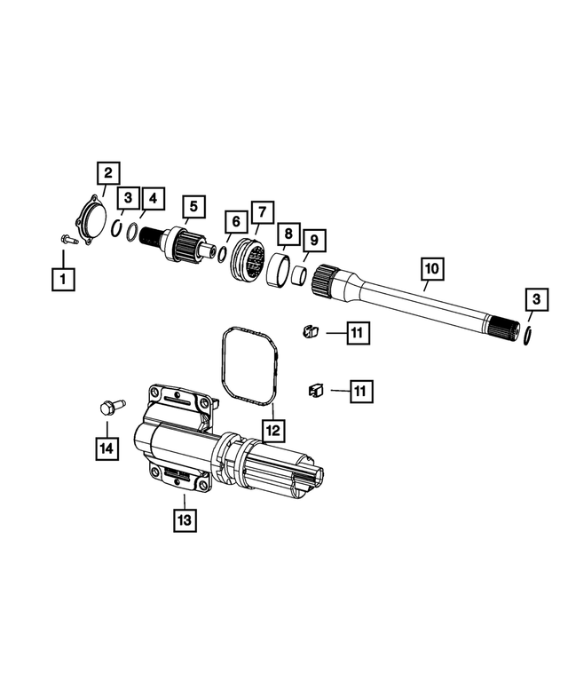 6509922AA - Front Axle; Corporate 205 MM Heavy Duty; Differential and Drive Line: Hex Flange Head Tapping Screw, Mounting for Mopar Image
