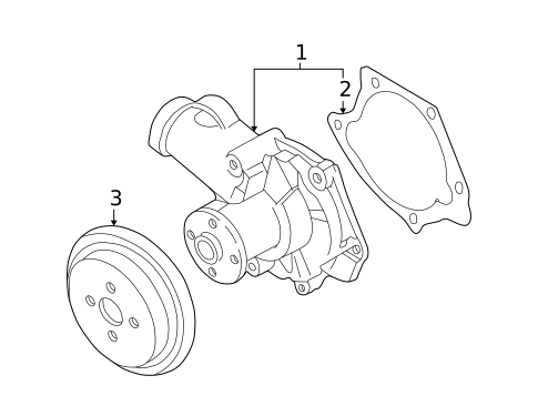 Water Pump for 2007 Mitsubishi Galant #0