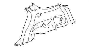 3F1Z7431012BAA - Body: Interior Quarter Panel Trim Panel for Ford Image