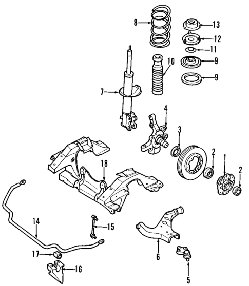 Front Suspension for 2000 Nissan Pathfinder #0
