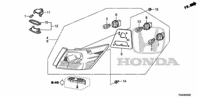 Taillight - License Light for 2012 Honda Accord #0