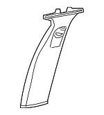 C2C27853LHJ - Body: Upper Center Pillar Trim for Jaguar Image
