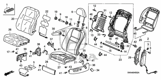 Front Seat (L.) (Power Seat) for 2010 Honda CR-V #0