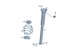 2473206704 - Springs, Suspension and Hydraulics: Shock Absorber for Mercedes-Benz: GLB250, GLB35 AMG Image