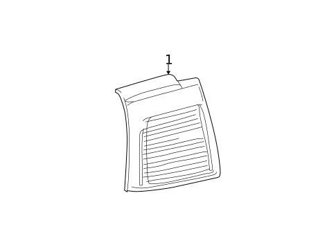 Glass & Hardware - Back for 2000 Chevrolet Suburban 2500 #0