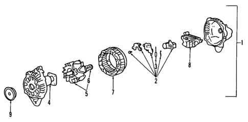 Alternator for 1994 Mitsubishi Expo #0