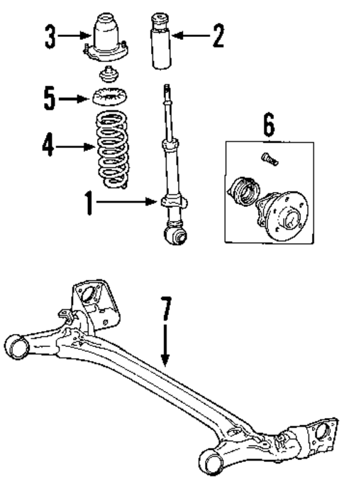Rear Suspension for 2008 Toyota Corolla #1