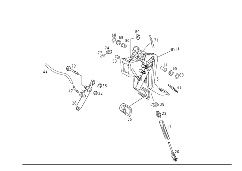 Pedal Assembly with Bearing for 1998 Mercedes-Benz ML 320 #1