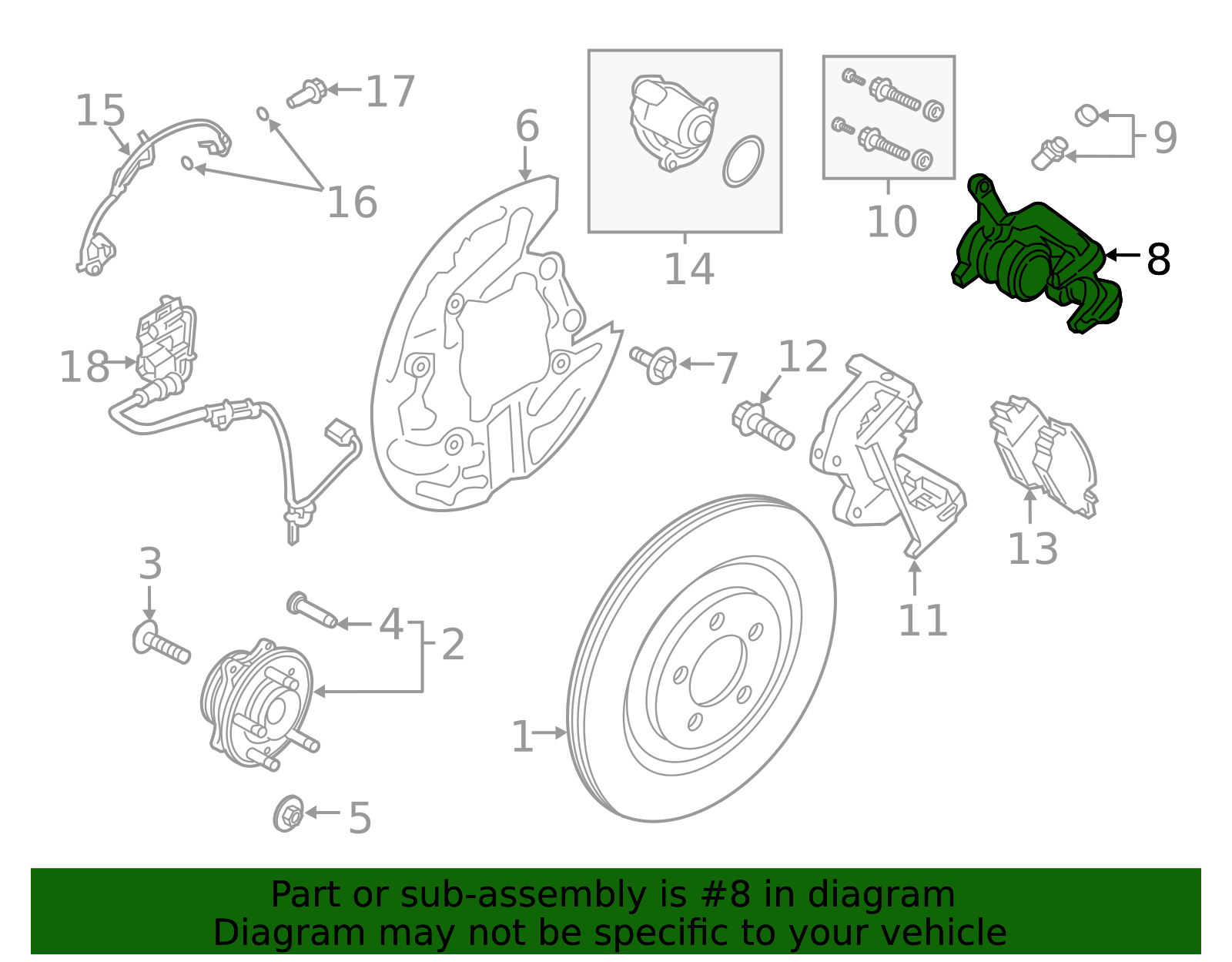 Kit Brake Caliper Attachment BRCF-547 | Awesome Parts Ford
