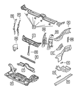 4724470AI - : Front Side Rail Front Rail, Right for Chrysler: PT Cruiser Image