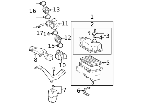 Air Intake for 2004 Lexus RX330 #0