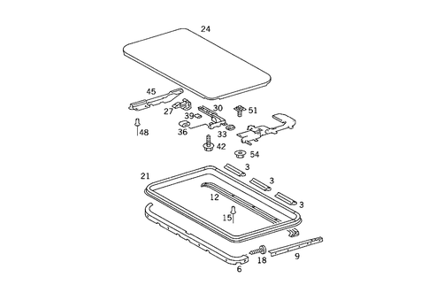 Sliding/Lifting Roof Plate for 1992 Mercedes-Benz 400E #0