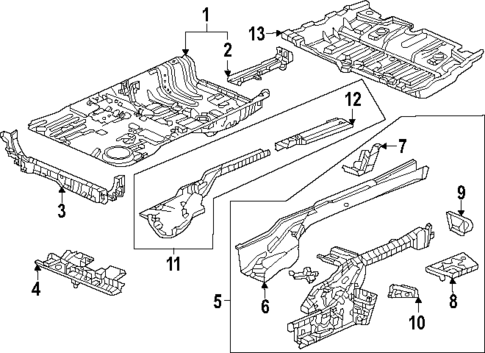 Rear Floor & Rails for 2025 Honda CR-V #0