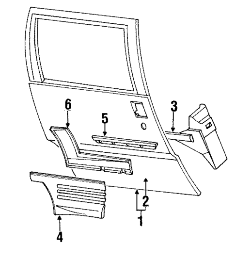 Side Door Panel for 1993 Pontiac Trans Sport #0