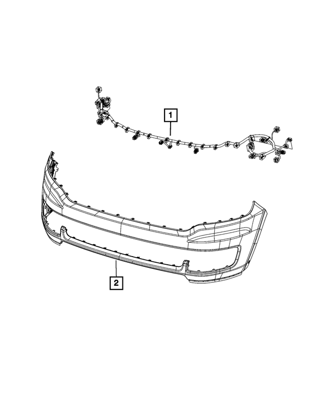 68536673AB - : Front Fascia Wiring for Mopar Image