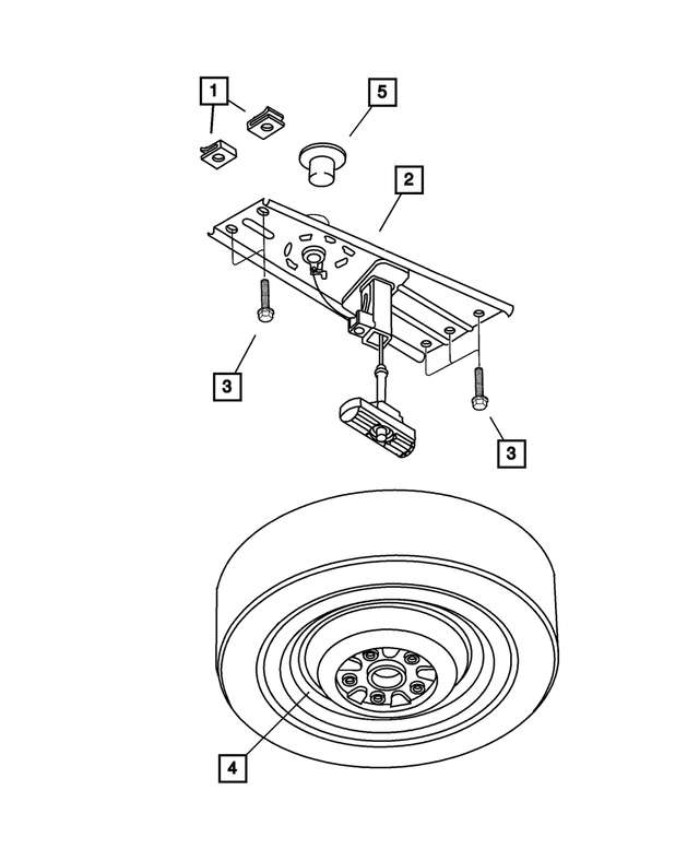4743334AA - Wheels, Covers and Jacks: Spare Wheel for Mopar Image