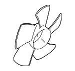 1355A001 - Cooling System: Fan Blade for Mitsubishi: Galant Image