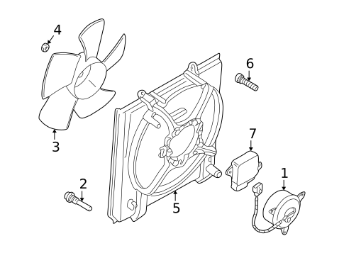 Cooling Fan for 2005 Mitsubishi Galant #0