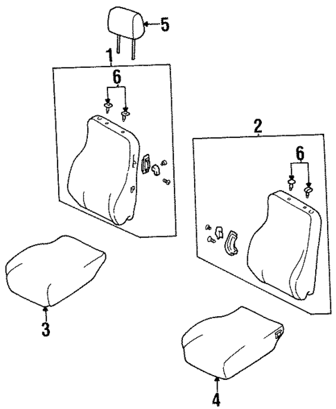 Seat Components for 1995 Mitsubishi 3000GT #0