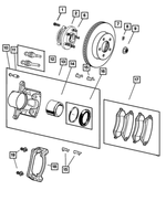 6506633AA - Service Brakes: Hex Nut for Chrysler: PT Cruiser | Jeep: Liberty Image