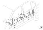 61136954561 - Vehicle Electrical System: Blind Rivet Nut, Flat Headed for BMW Image