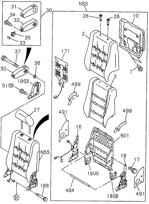 Front Seat (1) (Premium) for 1997 Acura SLX #0