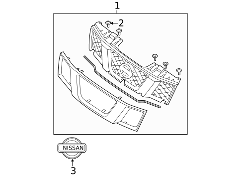 Grille & Components for 2019 Nissan Frontier #0