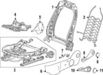 13551371 - Body: Seat Back Frame for Chevrolet: Colorado Image
