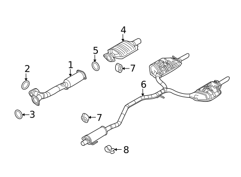 Exhaust Components for 2007 Mercury Milan #1