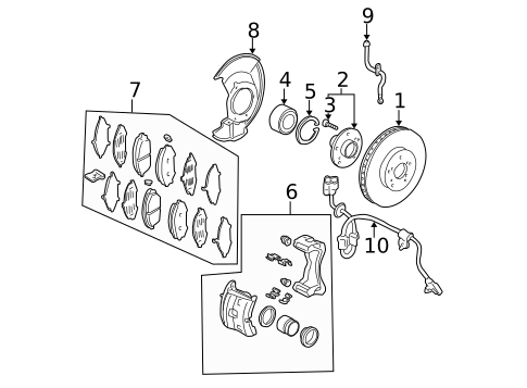 Front Brakes for 2008 Honda Odyssey #0