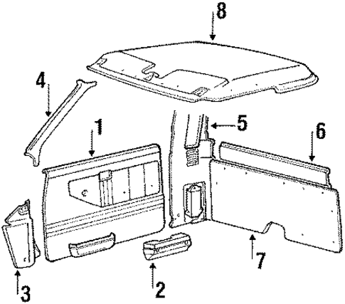 Interior Trim for 1990 Mitsubishi Mighty Max #0