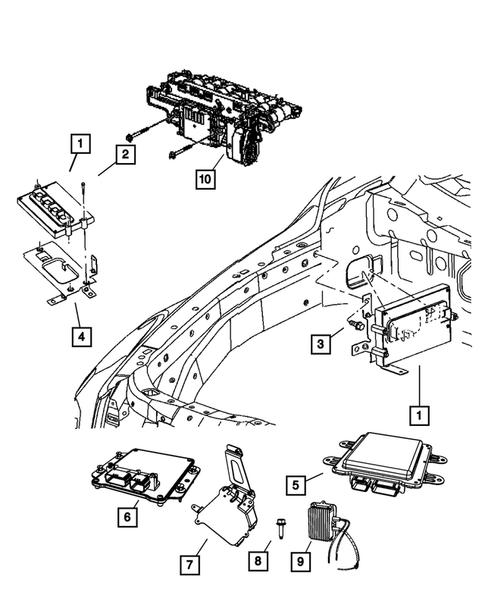 Keys, Modules and Engine Controllers for 2009 Dodge Durango #1
