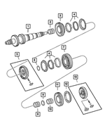 5159164AA - NSG370; 6-Speed; Manual Transmission: Transmission Mainshaft for Mopar Image image