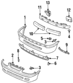 F4BZ17D957A - Body: Bumper Cover for Ford: Aspire Image