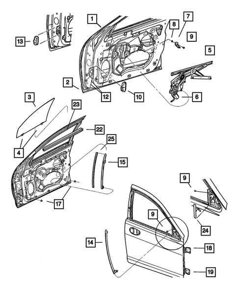 Front Door for 2002 Dodge Stratus #1