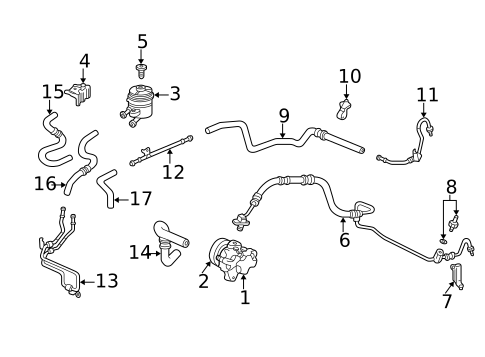 Pump & Hoses for 2003 Acura RSX #0