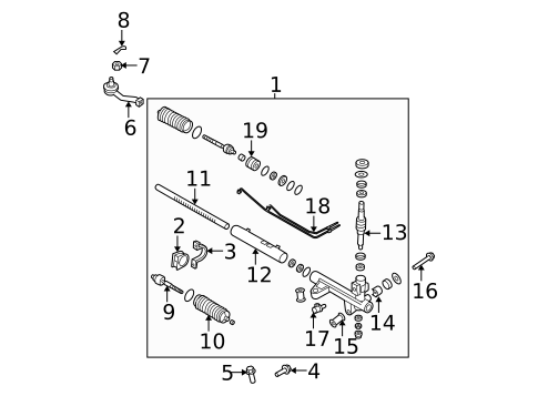 Steering Gear & Linkage for 2009 Kia Sorento #0