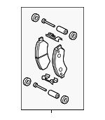 68168066AA - Brakes: Disc Brake Pad Set for Ram: ProMaster 1500, ProMaster 2500, ProMaster 3500 Image