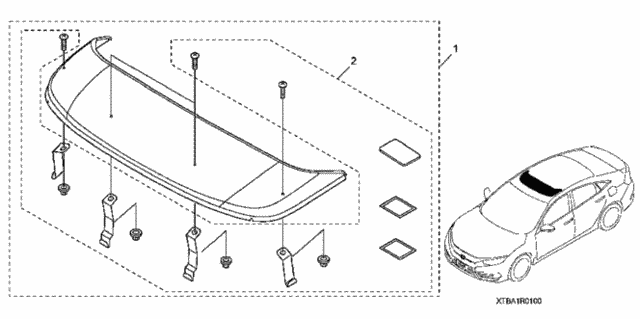 Visor - Moonroof for 2016 Honda Civic #0