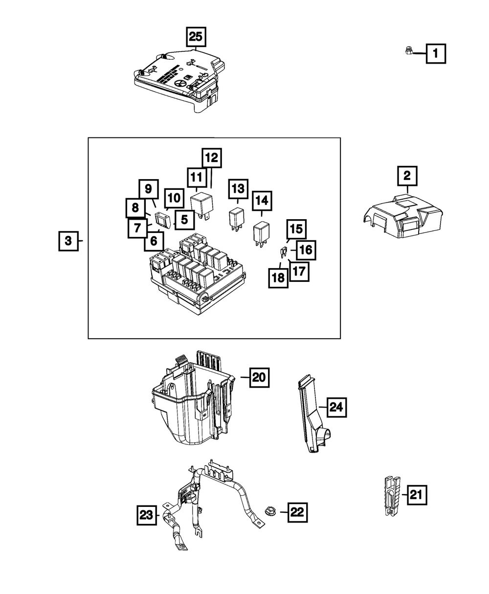 Intelligent Power Power Distribution Center - Mopar (68305538AD)