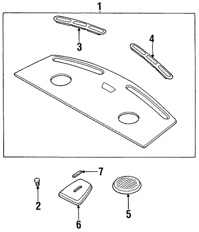 7991040U70 - : Pkg Tray Trim for Nissan Image