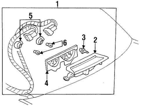 High Mounted Stop Lamp for 1995 Cadillac DeVille #0