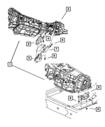 52020546AB - Engine Mounting: Transmission Mount Bracket for Mopar Image