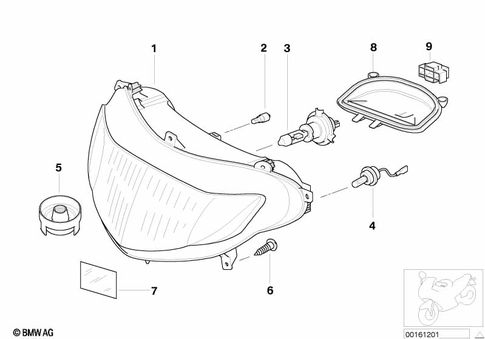 Headlight for 2003 BMW-Motorrad R 1150 RT #0