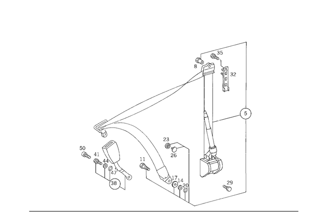 2028600486 - Front Seats: Seat Belt for Mercedes-Benz: C280, C43 AMG Image image